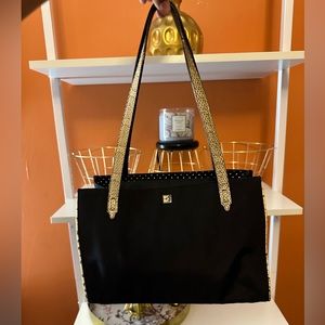 Vintage KATE SPADE Nylon Tote w/ Snake Skin Trim (EUC)